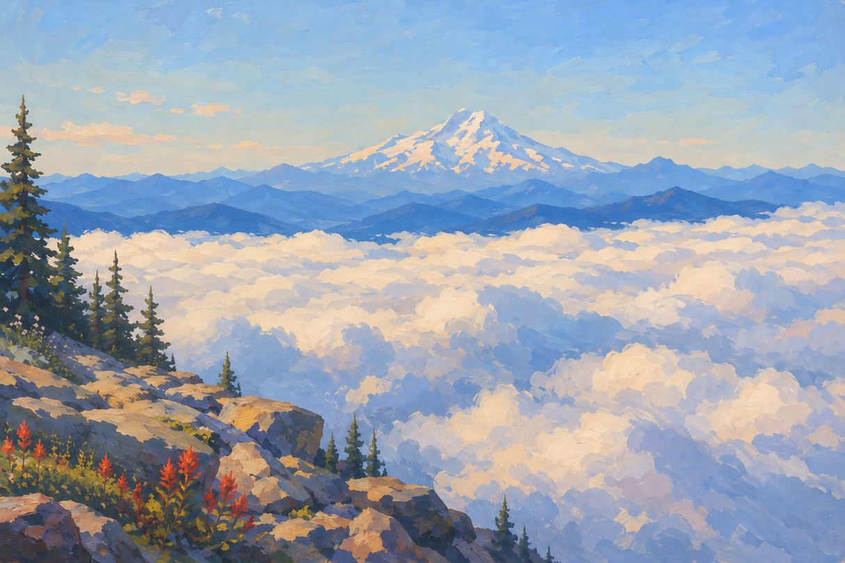 Rainier Above The Inversion