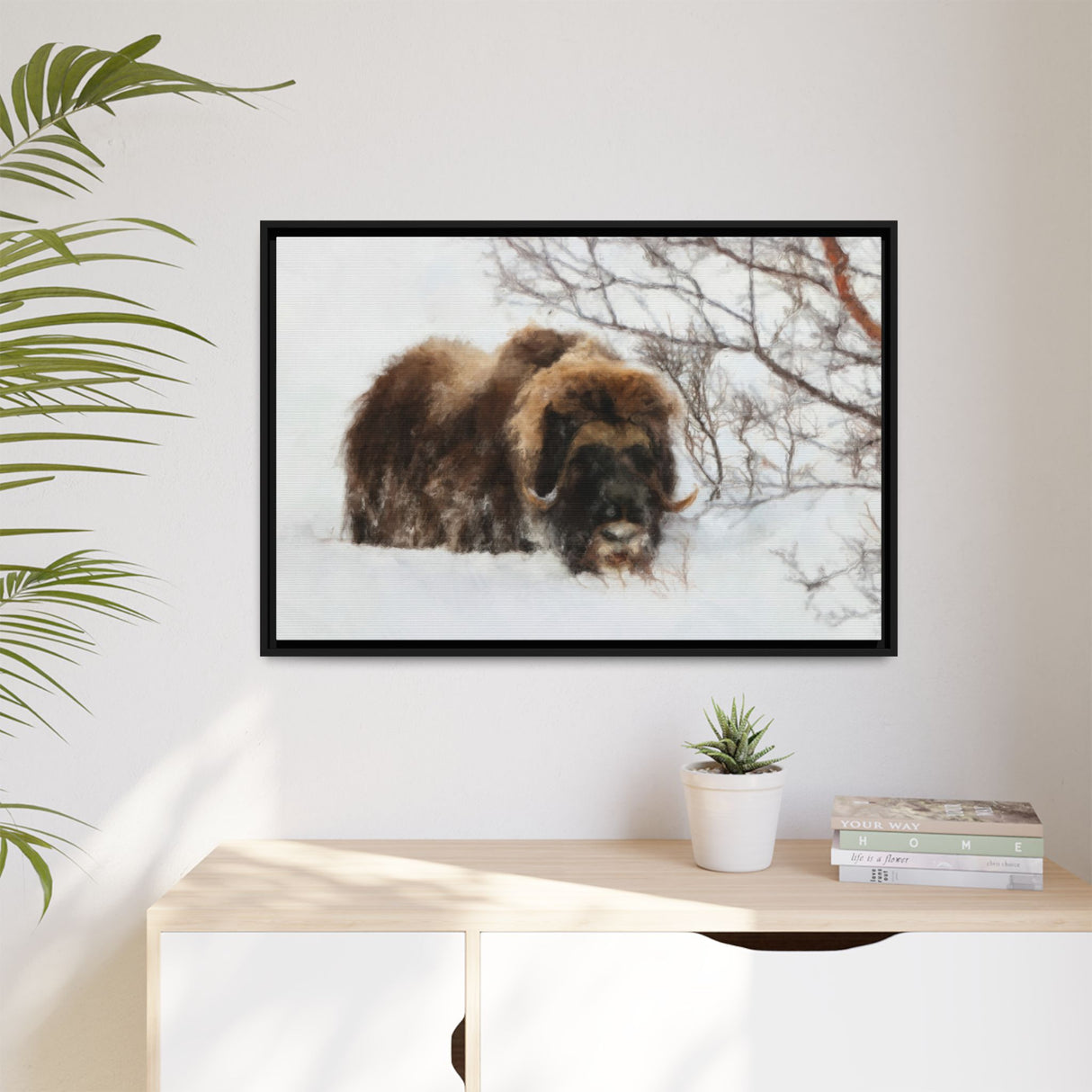 Muskox in Winter Silence, Aulavik National Park