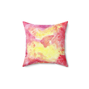 Radiant Watercolor Glow Square Pillow