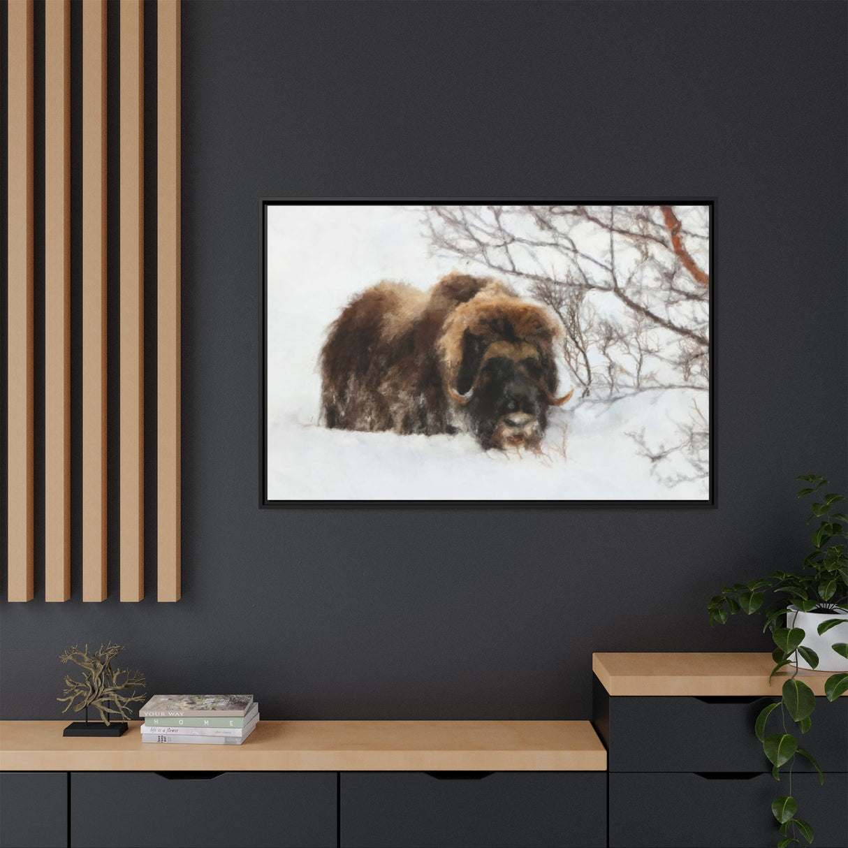 Muskox in Winter Silence, Aulavik National Park