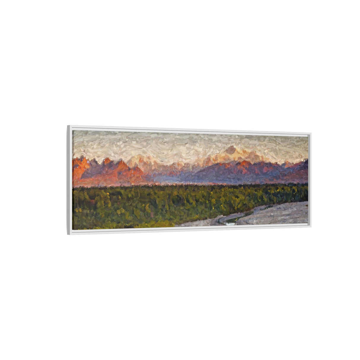 Golden Sunset on Denali Range, Alaska