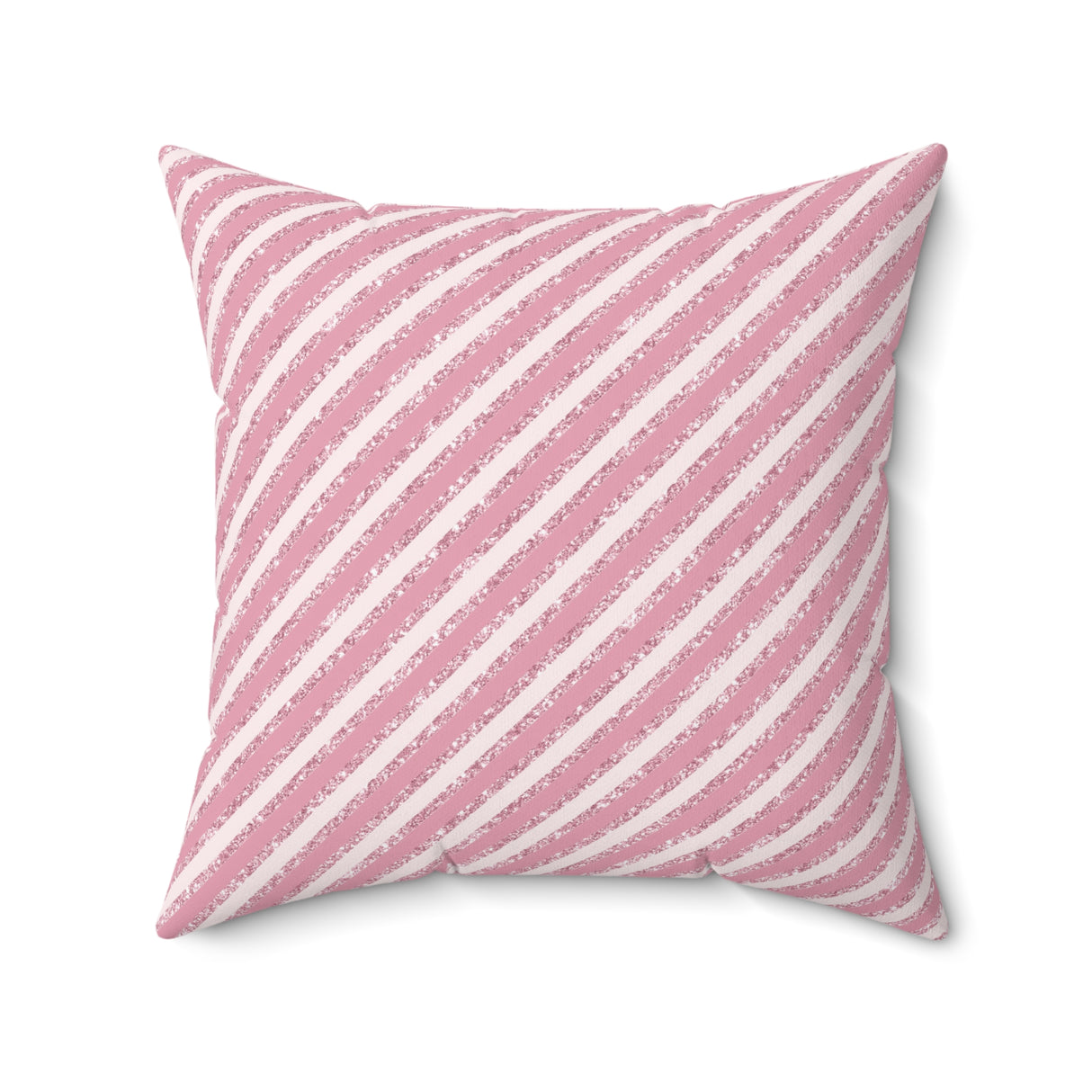 Blush Diagonal Elegance Square Pillow