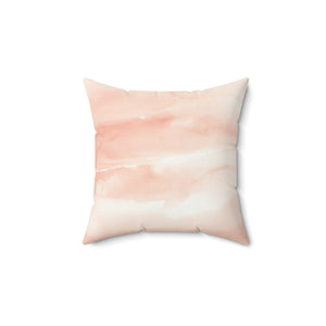 Blush Watercolor Square Pillow