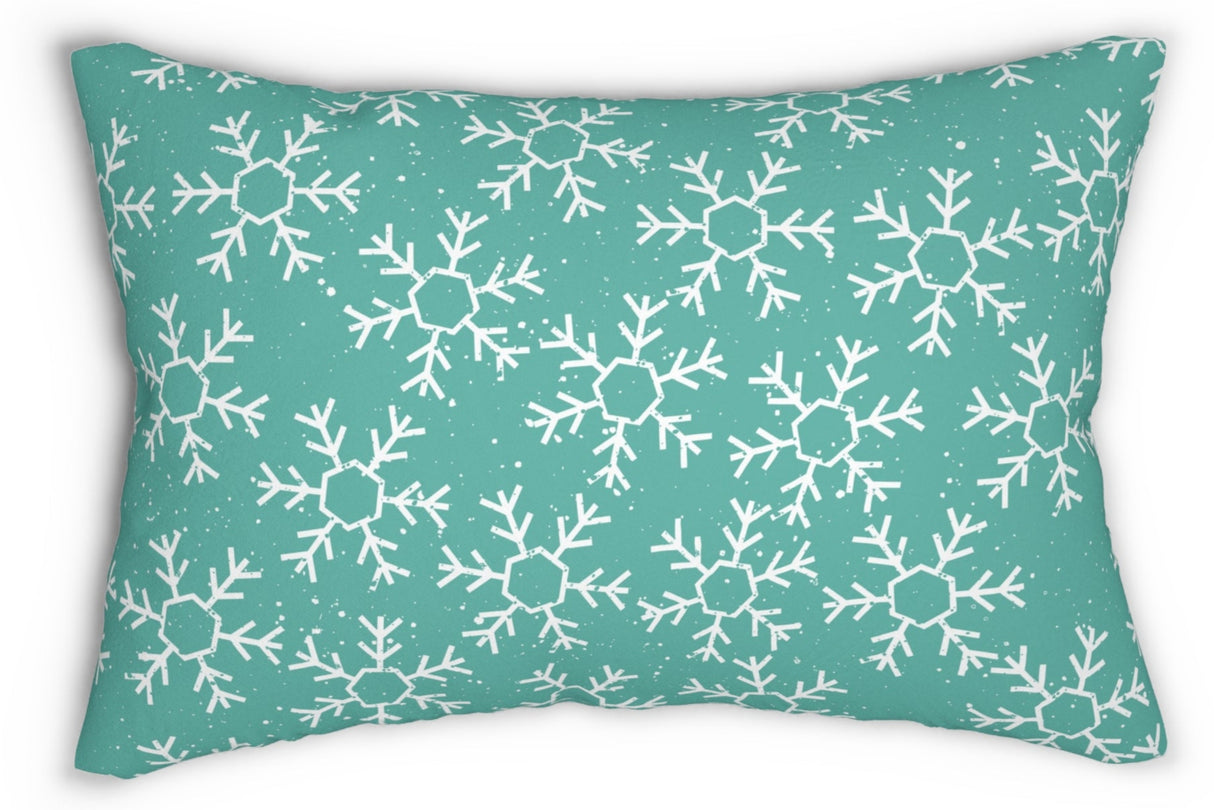 Frosty Snowflakes Lumbar Pillow