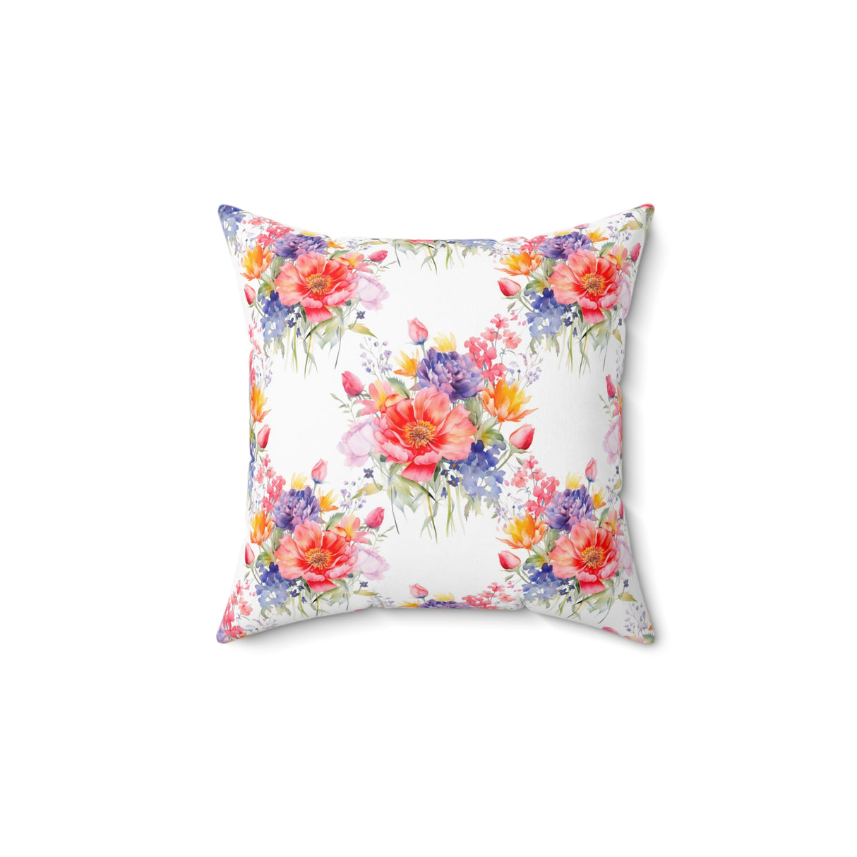 Blooming Garden Symphony Square Pillow