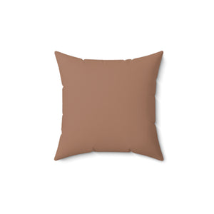 Earthy Striped Terracotta Square Pillow