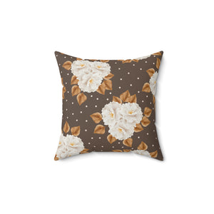 Rustic Floral Elegance Square Pillow