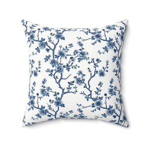 Indigo Elegance Square Pillow