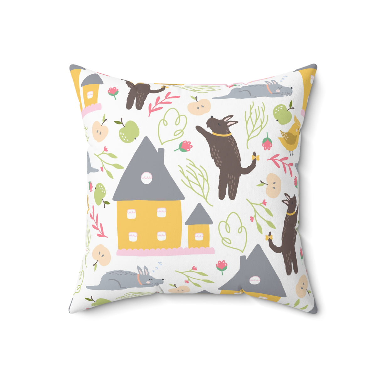 Countryside Whimsy Square Pillow