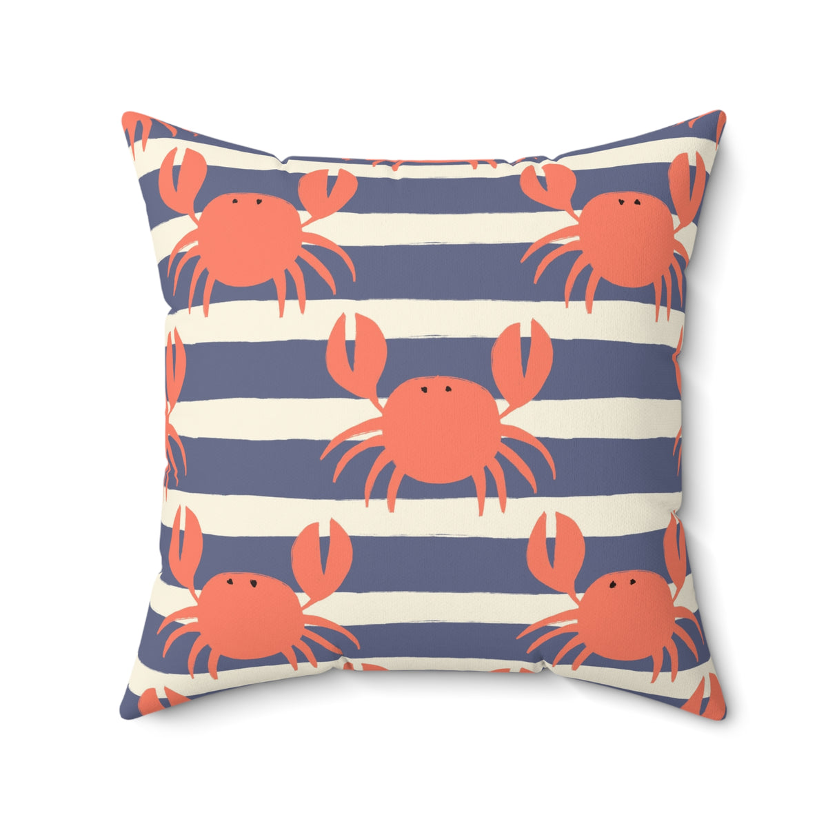 Coastal Crab Dance Square Pillow