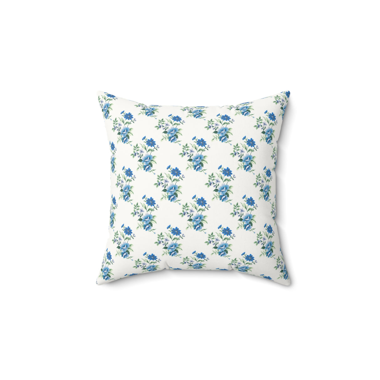 Blue Floral Elegance Pillow