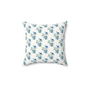 Blue Floral Elegance Pillow