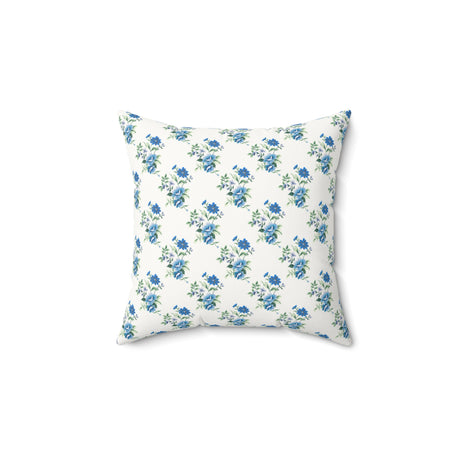 Blue Floral Elegance Pillow