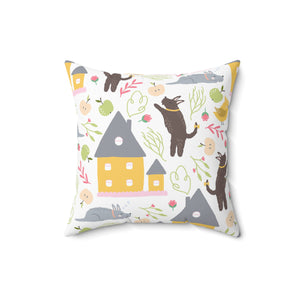 Countryside Whimsy Square Pillow