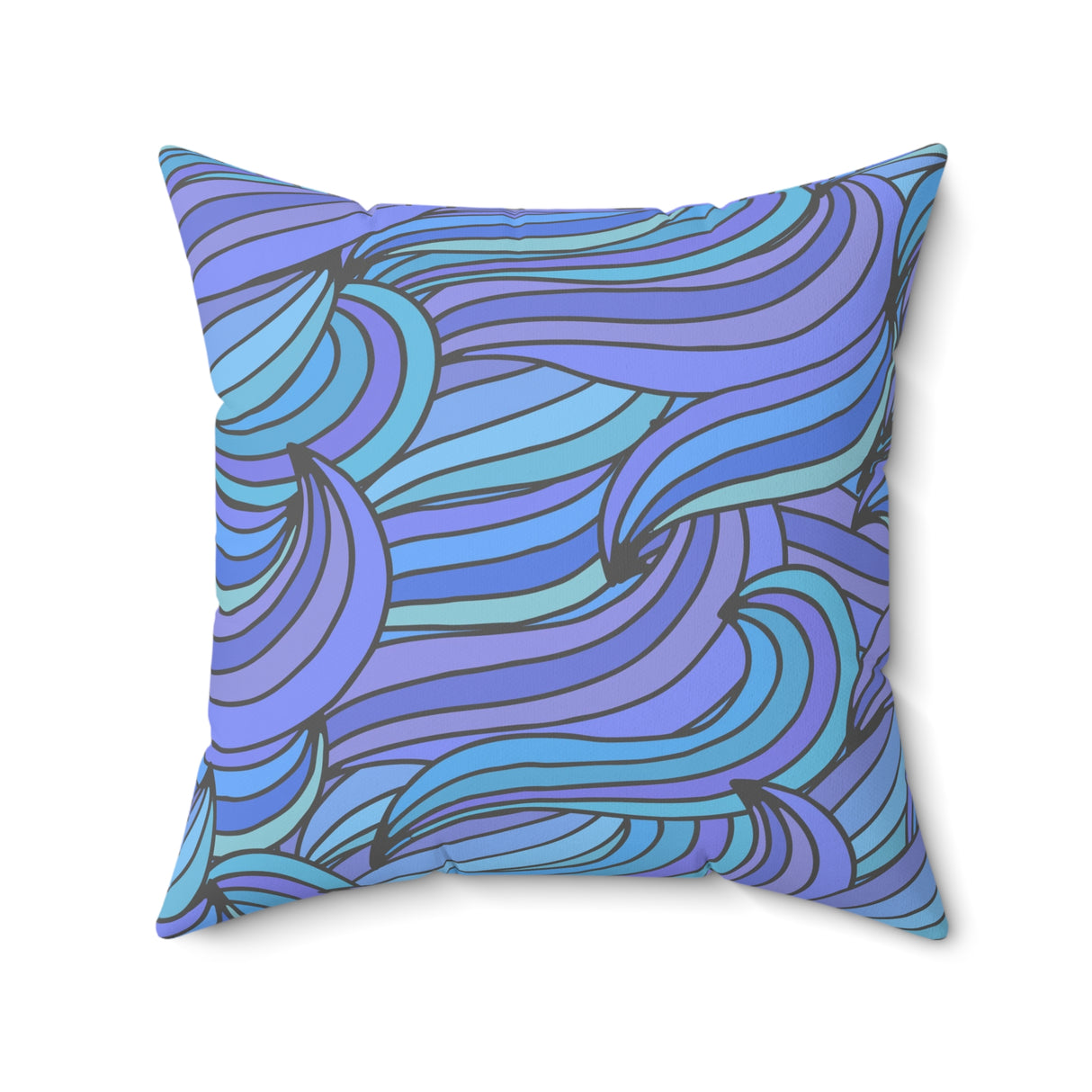 Abstract Ocean Flow Square Pillow