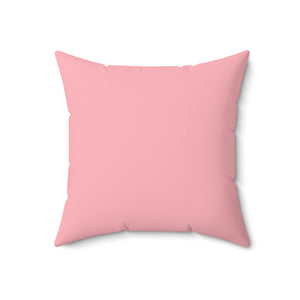 Blush Pinstripe Elegance Square Pillow