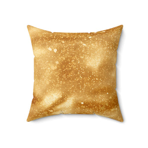 Golden Radiance Square Pillow