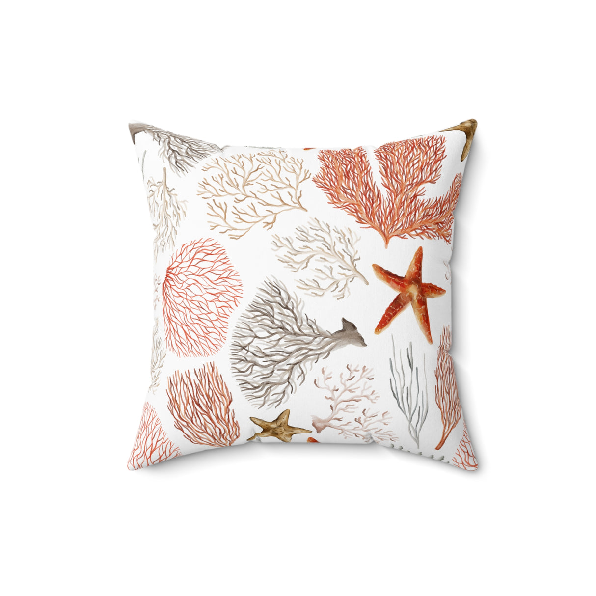 Coral Reef Harmony Square Pillow