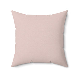 Soft Blush Texture Square Pillow