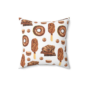 Sweet Chocolate Bliss Square Pillow