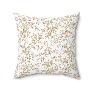 Vintage Botanical Charm Square Pillow