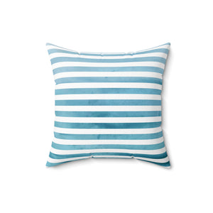 Oceanic Stripes Serenity Square Pillow