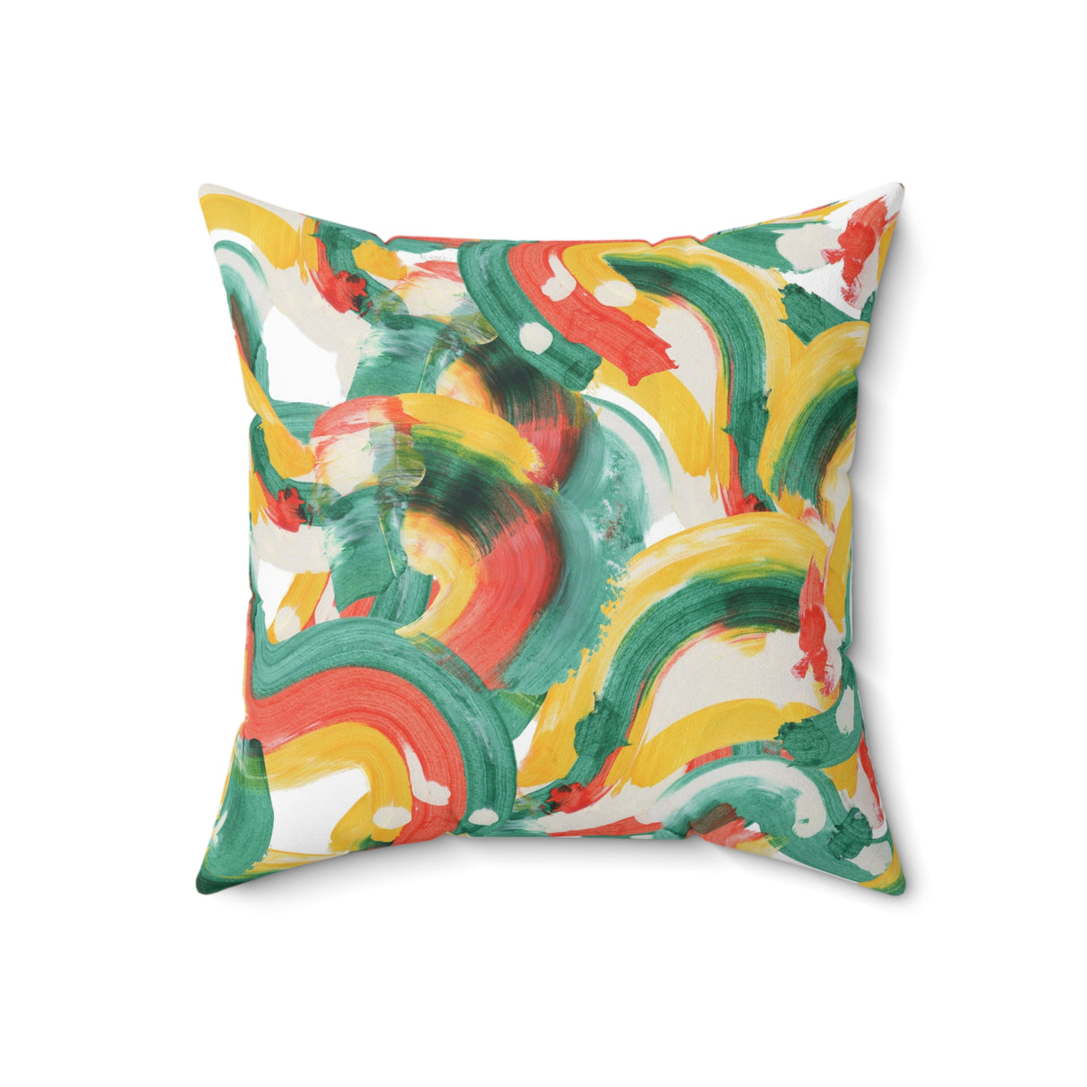 Colorful Symphony Square Pillow