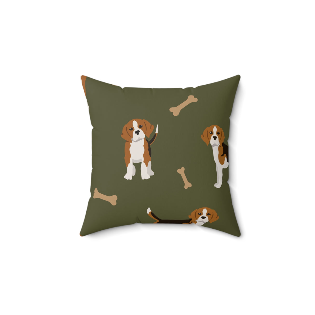 Beagle Charm Delight Square Pillow