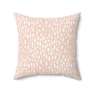 Blush Dotted Delight Square Pillow