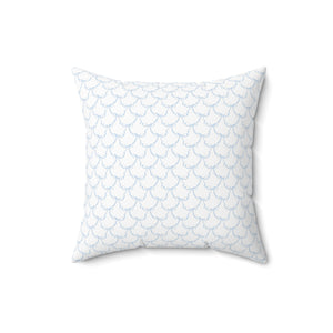 Preppy Blue Bow Square Pillow