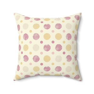 Playful Pastel Dots Square Pillow