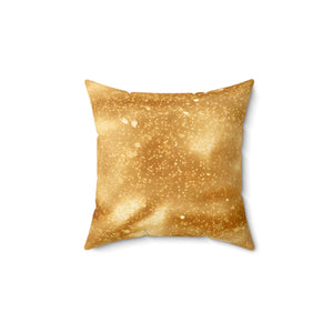 Golden Radiance Square Pillow