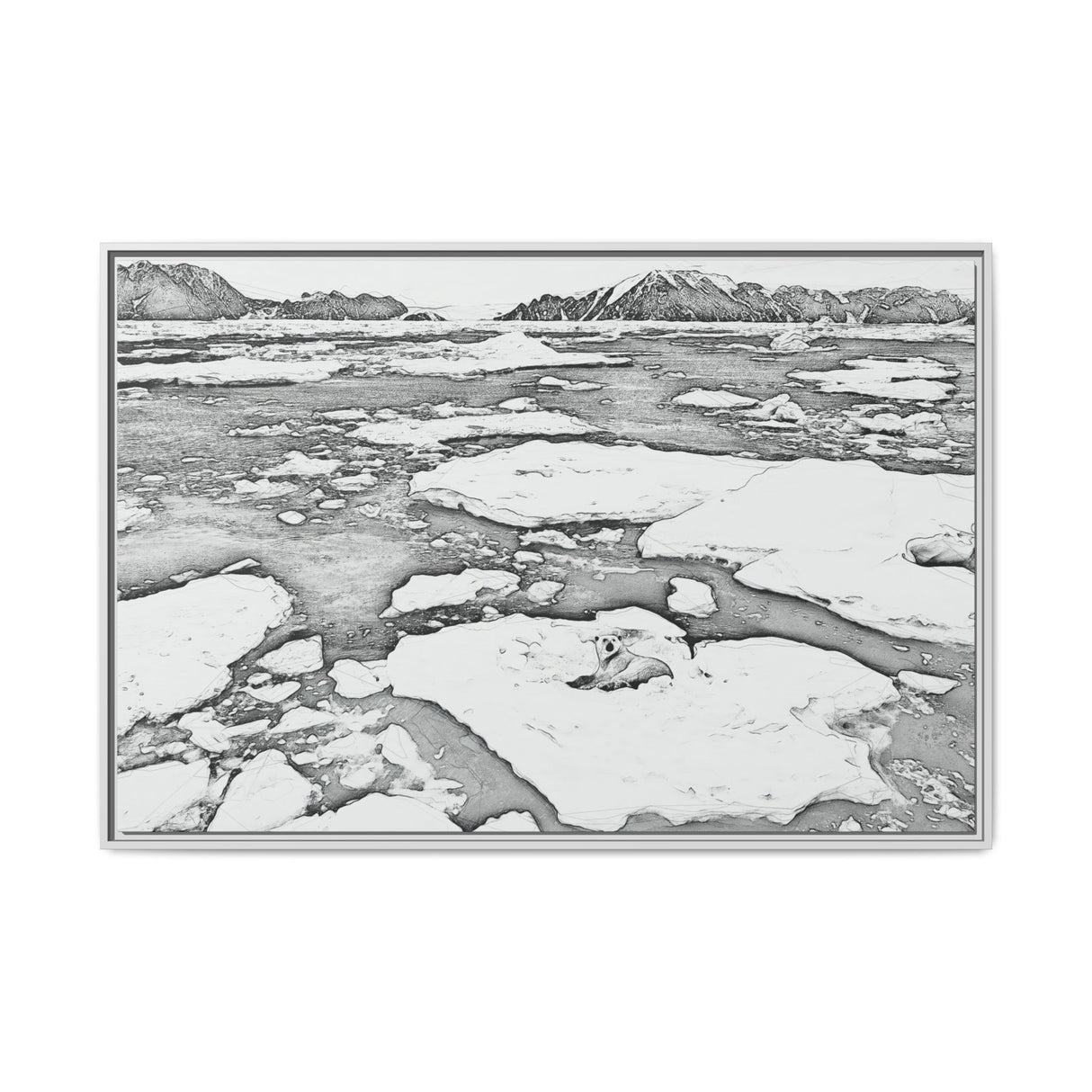Polar Bear on Sea Ice, Northeast Greenland National Park