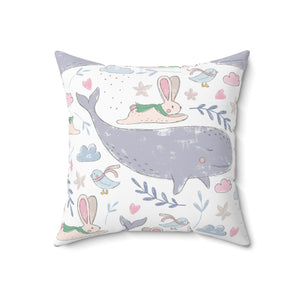 Whimsical Arctic Dreams Square Pillow