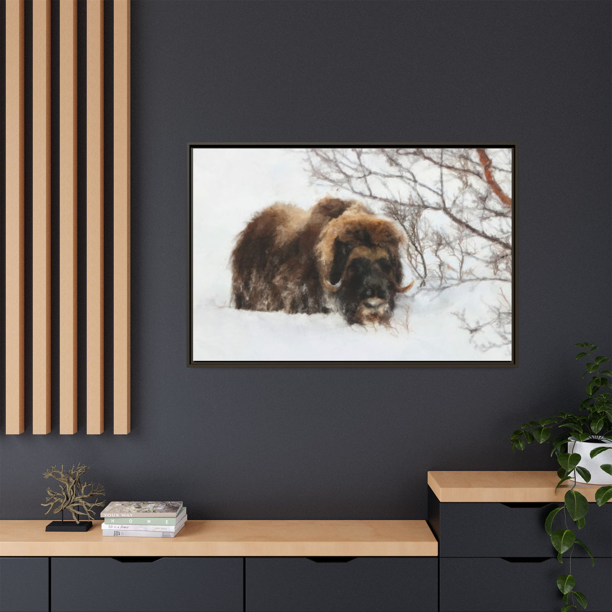 Muskox in Winter Silence, Aulavik National Park