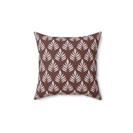 Timeless Terra Leaves Square Pillow