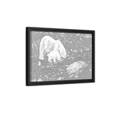 Polar Bear and Cub on the Shore, Torngat Mountains