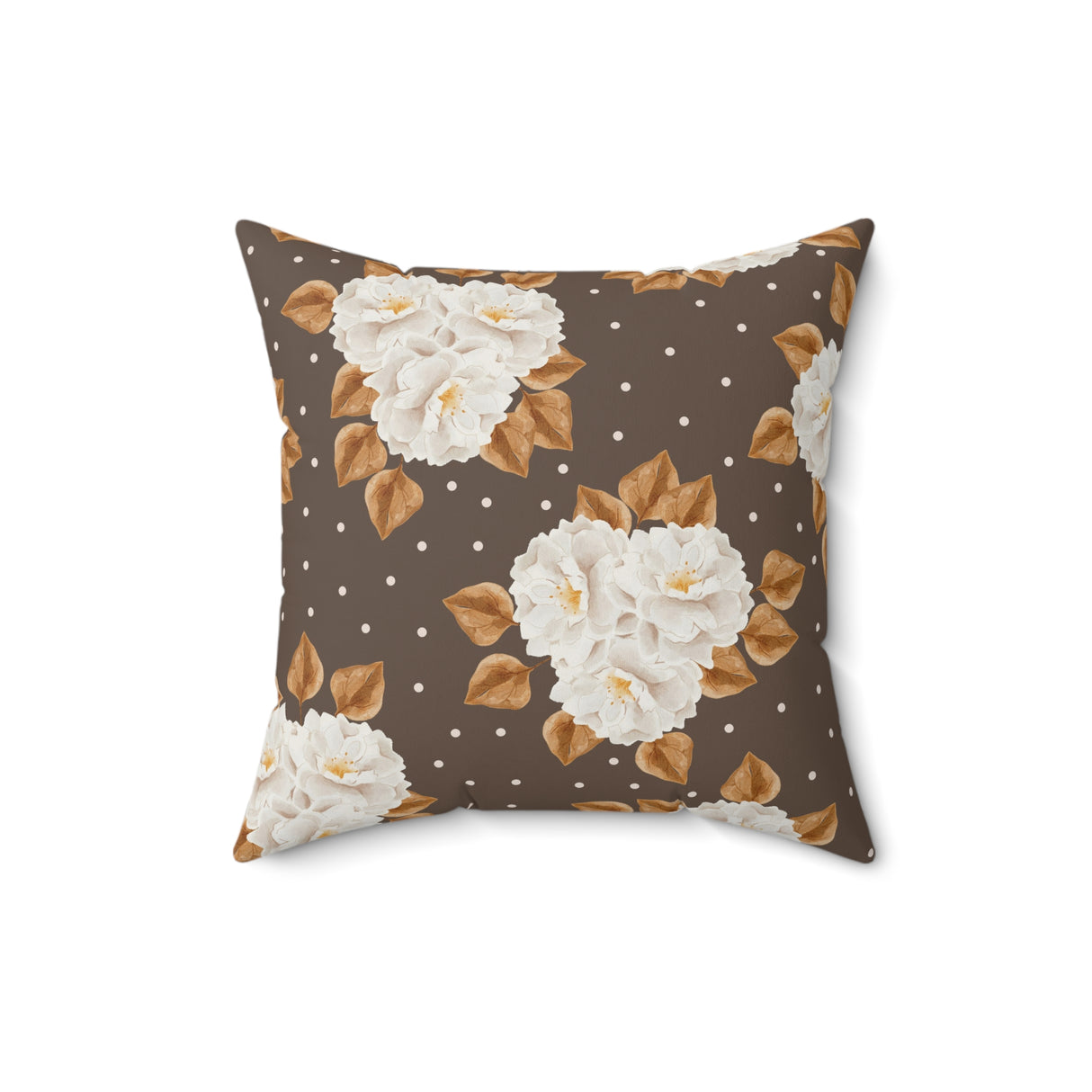 Rustic Floral Elegance Square Pillow