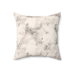 Monochrome Marble Mist Square Pillow