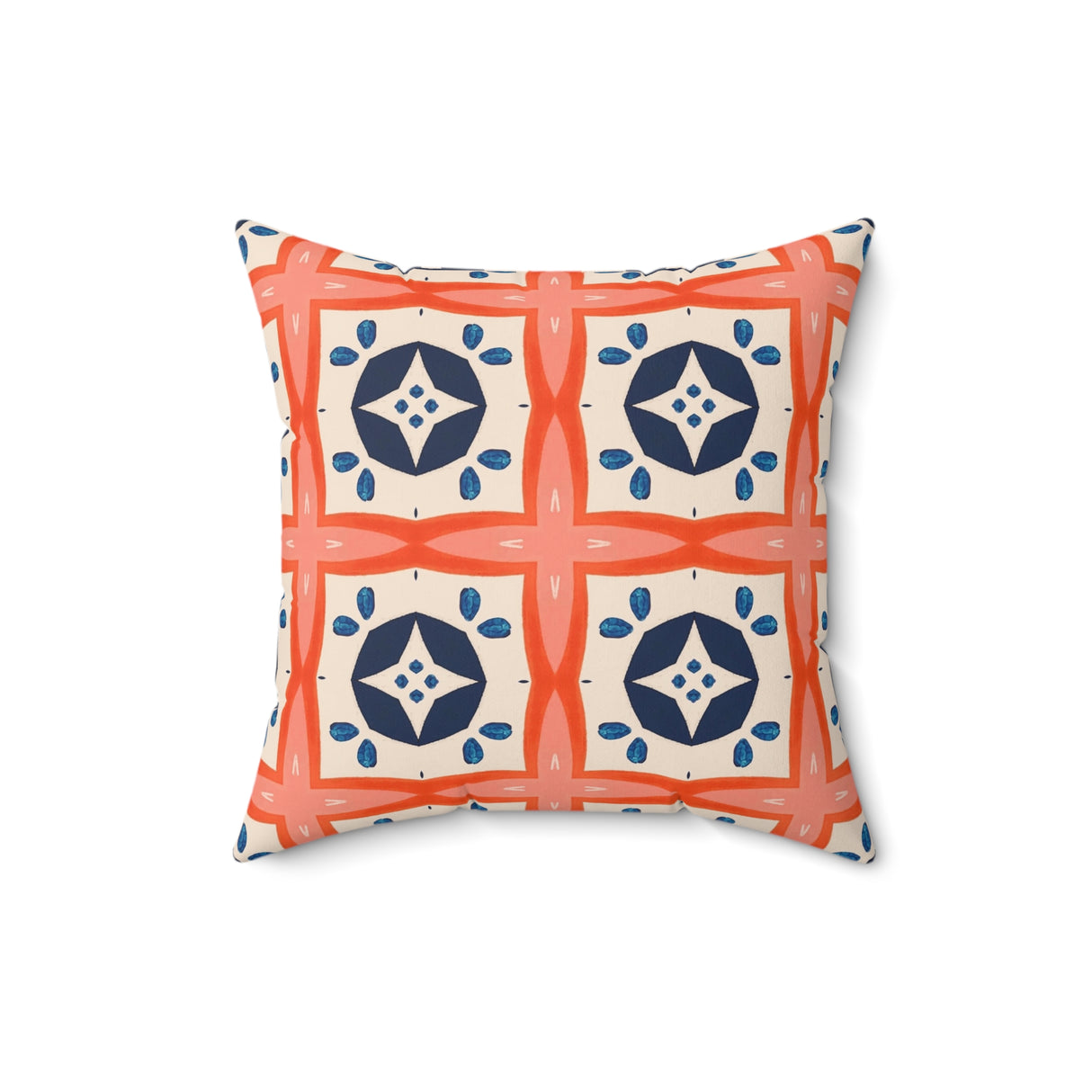 Playful Geo Harmony Square Pillow