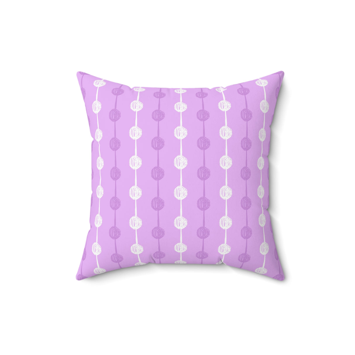 Whimsical String Blooms Square Pillow