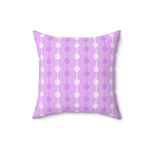 Whimsical String Blooms Square Pillow