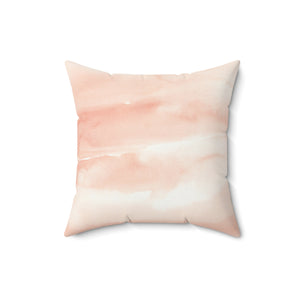 Blush Watercolor Square Pillow