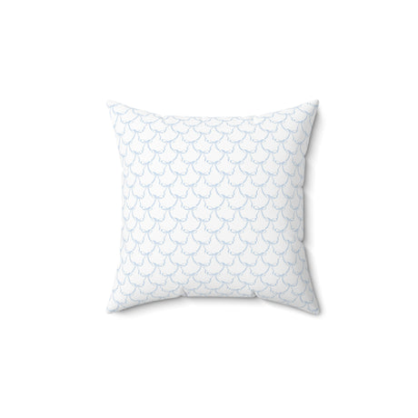 Preppy Blue Bow Square Pillow