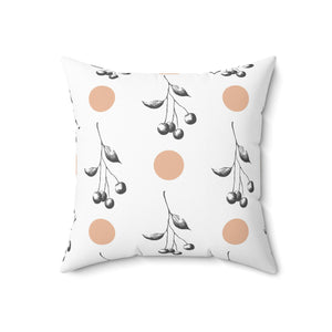 Vintage Cherries Square Pillow