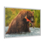 Brown Bear Fishing for Salmon, Katmai National Park