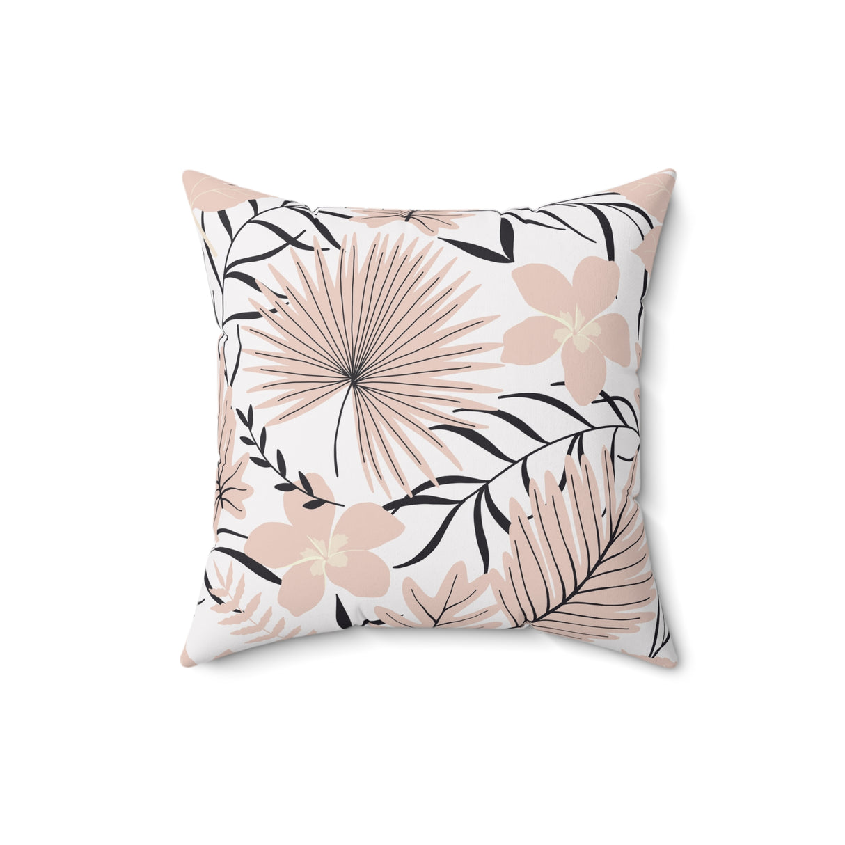 Soft Blush Botanicals Square Pillow