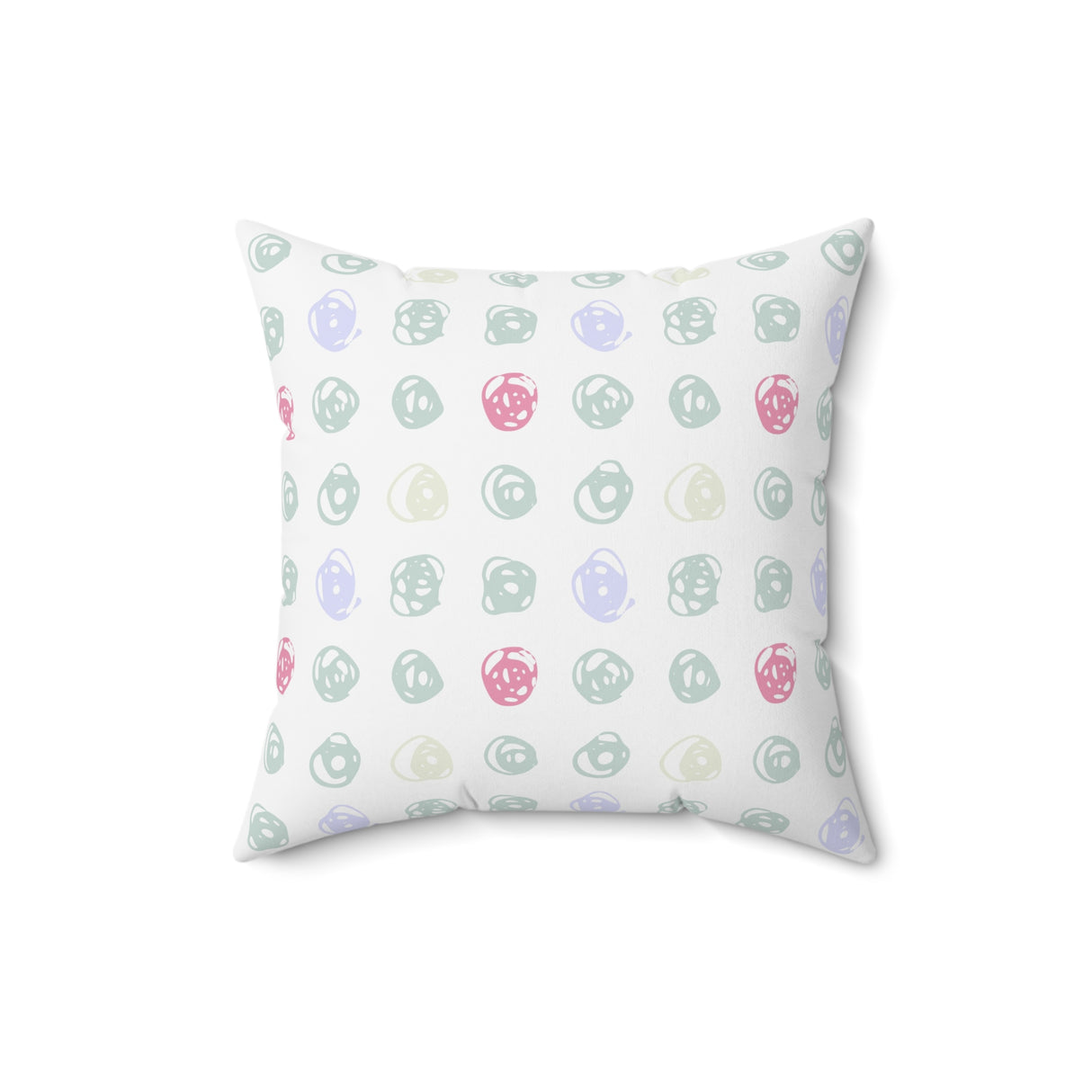 Pastel Pebble Dots Square Pillow