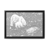 Polar Bear and Cub on the Shore, Torngat Mountains