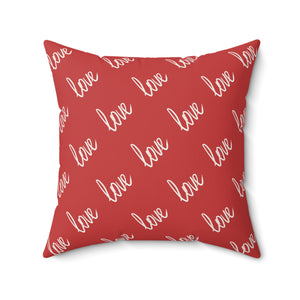 Scripted Love Square Pillow